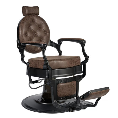 Барбер кресло "BUZZ Black Brown VIP02"