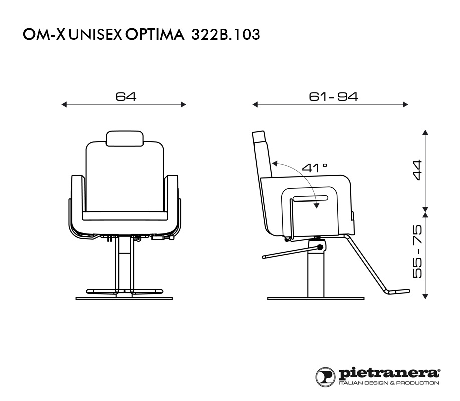 Кресло парикмахерское "OM-X UNISEX OPTIMA" — изображение 2