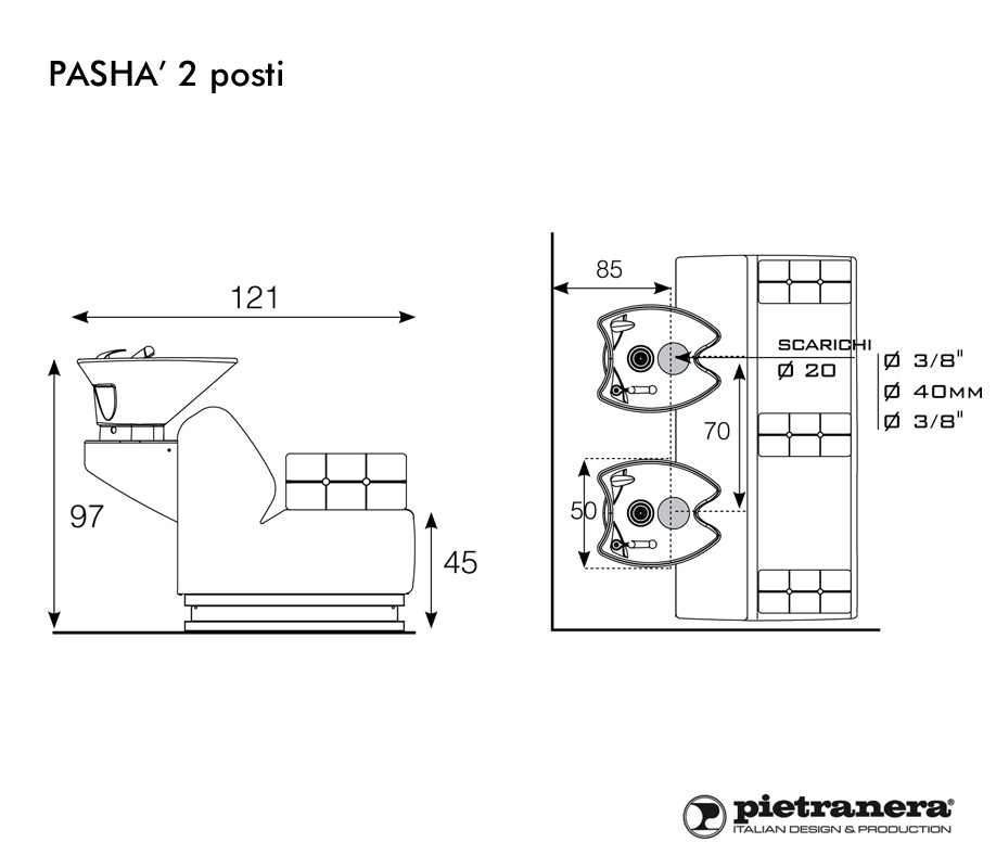 Мойка парикмахерская "PASHA' 2 SEATS" — изображение 4