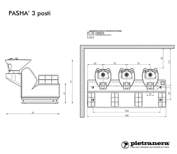Мойка парикмахерская "PASHA' 3 SEATS" — изображение 5