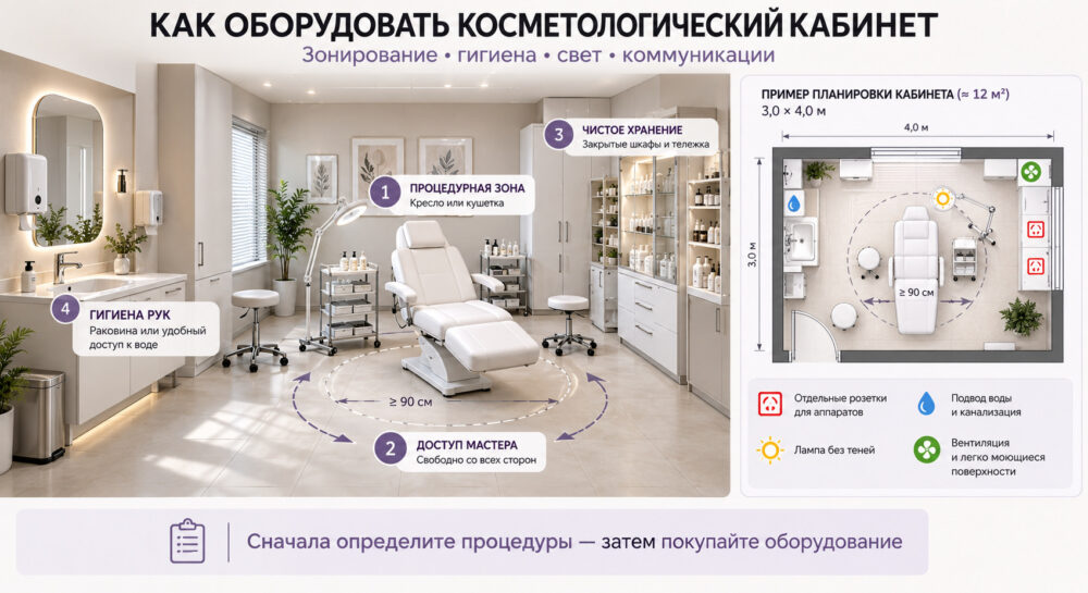 Как оборудовать косметологический кабинет