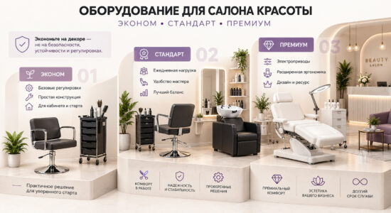 Оборудование для салона красоты: эконом, стандарт и премиум — сравнение
