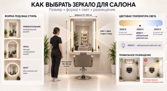 Как выбрать зеркало для салона красоты